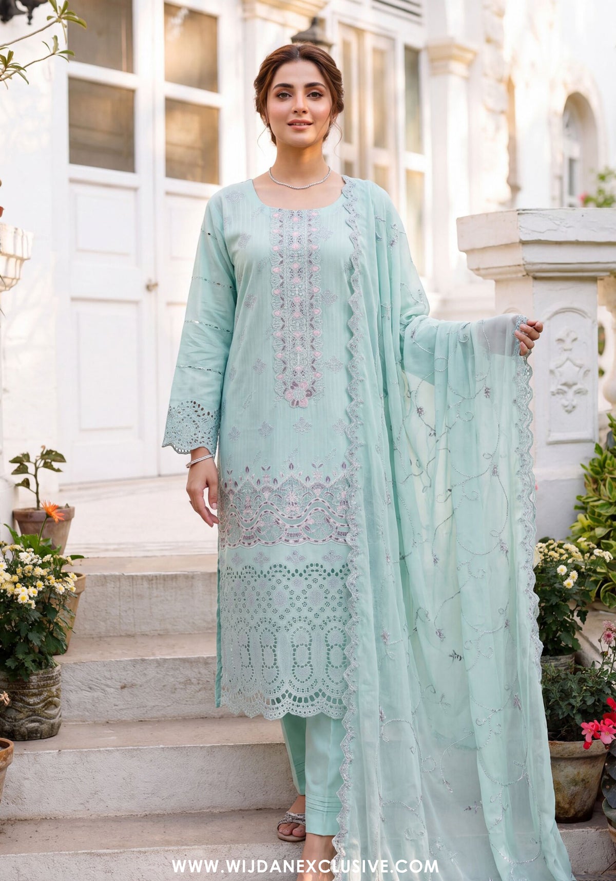 Kavya Gold by Wijdan | Unstitched Cotton Embroidered Collection - 2026 (D-06)
