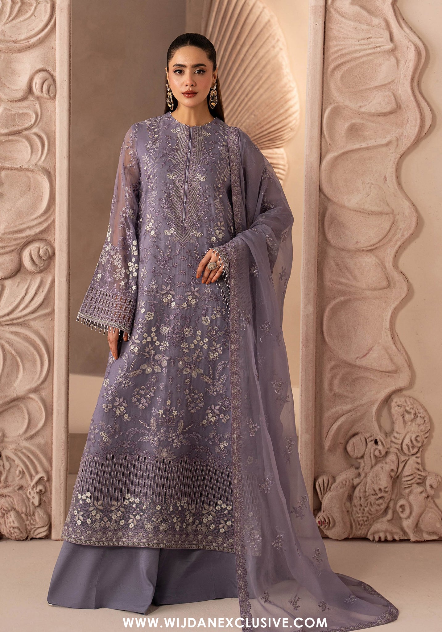 Izhar e Mohabbat by Lamisah | Unstitched Formal Chiffon Collection - 2026 (PURPLE GRACE)