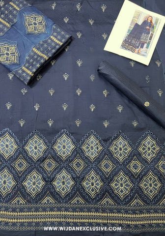Rahat 3PC Unstitched Fancy Lawn - 2025 by Wijdan D-06