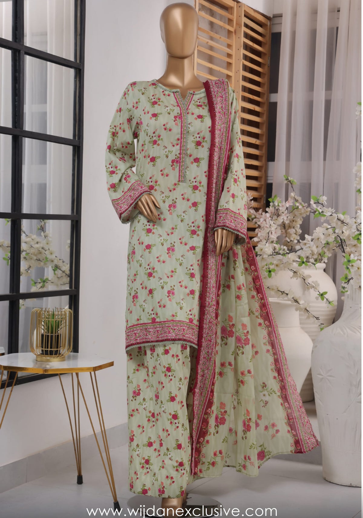 Bin Saeed Exclusive Printed Farshi Shalwar 3pc Collection'25 Vol-03 D-06