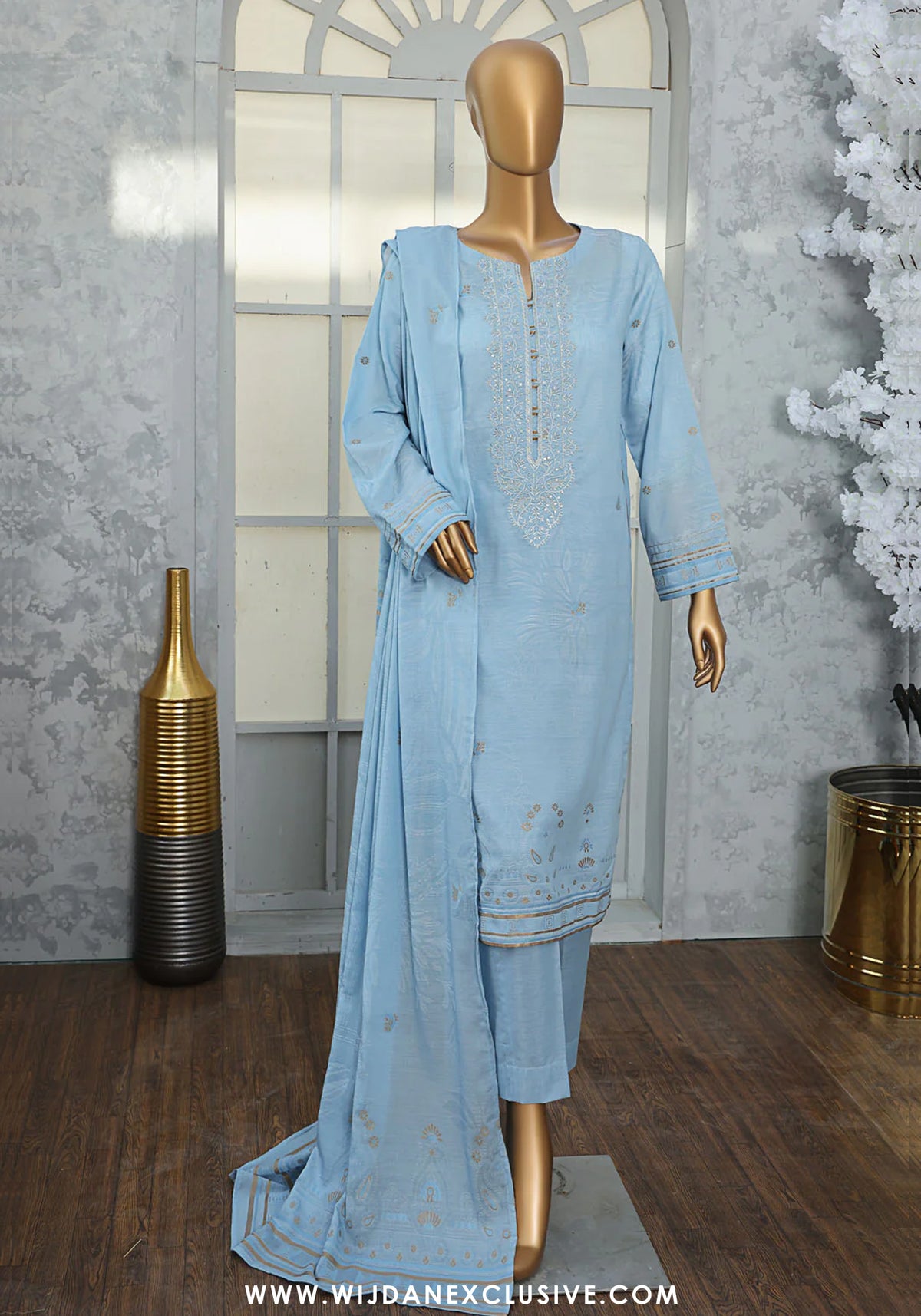 HZ Valencia Unstitched Embroidered Jacquard Vol-II Winter Collection - 2025 VJE-14