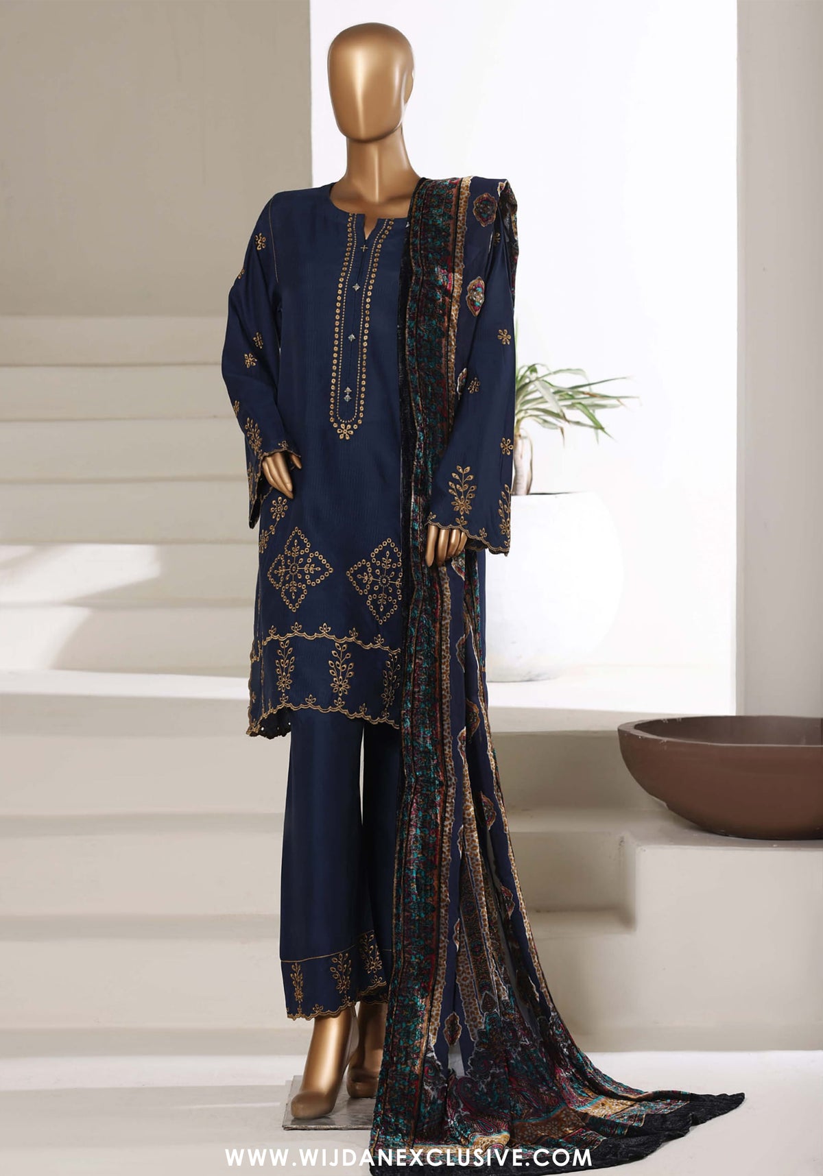 Sadabahar Stitched Viscose Luxury With Palachi Shawl Collection (D-06)