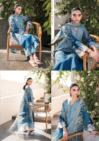 Xenia Summer Away Un-Stitched Collection'25 D-06 NEHAR