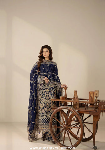 Areesha Unstitched Festive Formal Vol-23 Collection - 2026 (Midnight Royal Embroidery)