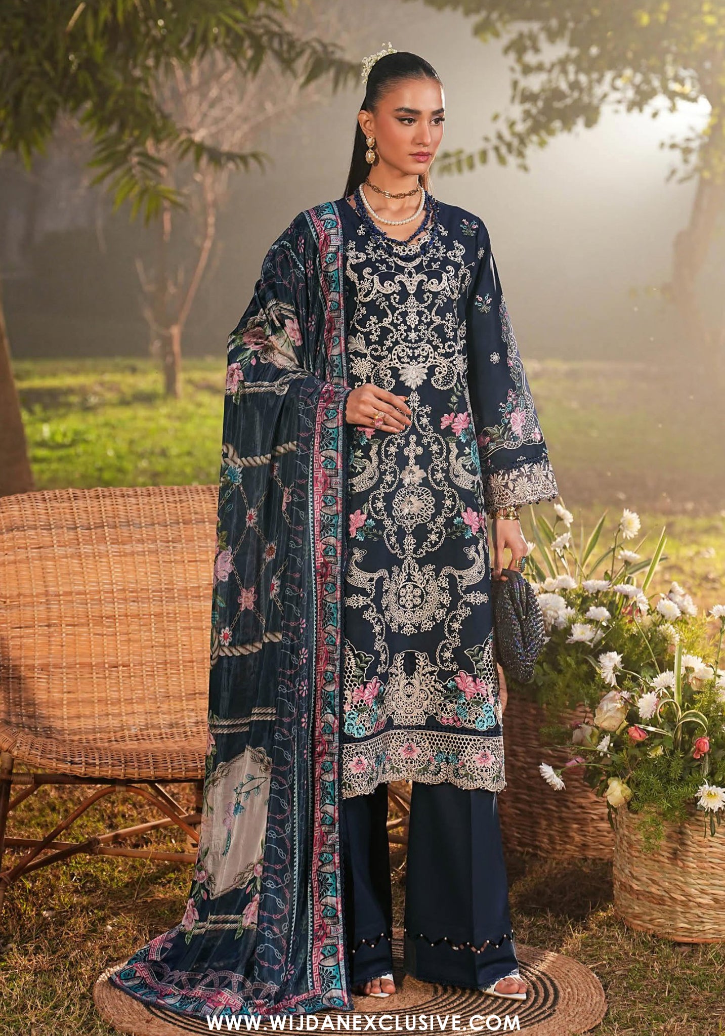 Ghazal by Ramsha | Unstitched Luxury Lawn Vol-06 Collection - 2026 (D-06)