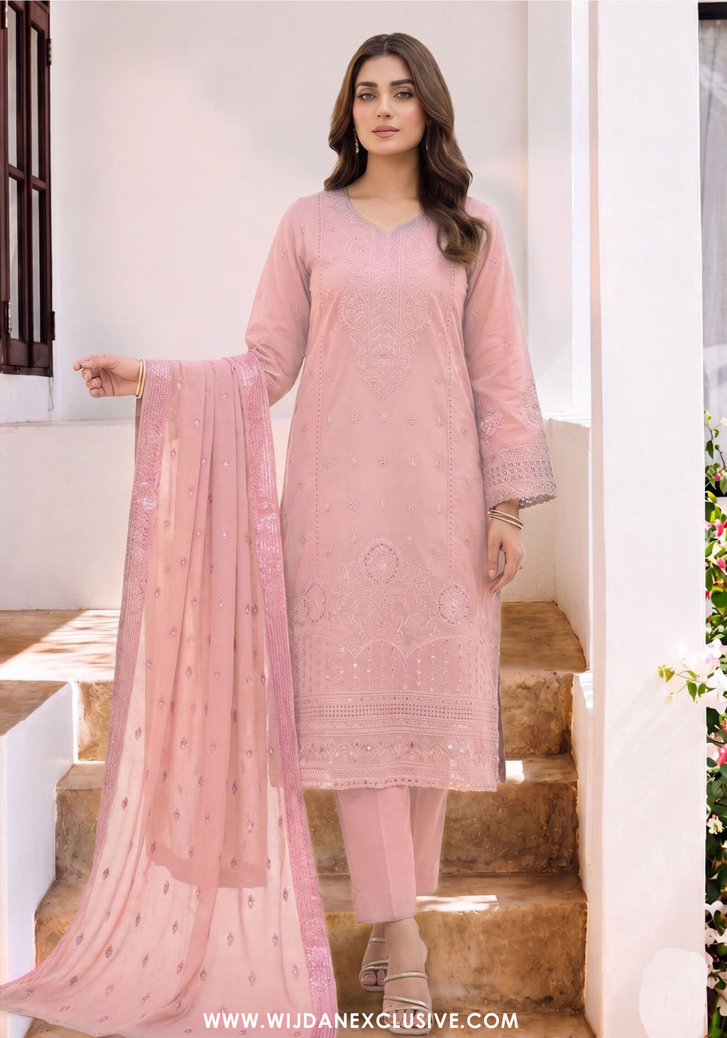 Chand Tara by Wijdan | Unstitched Exclusive Emb Cutdana Jacquard Collection'26 (D-06)