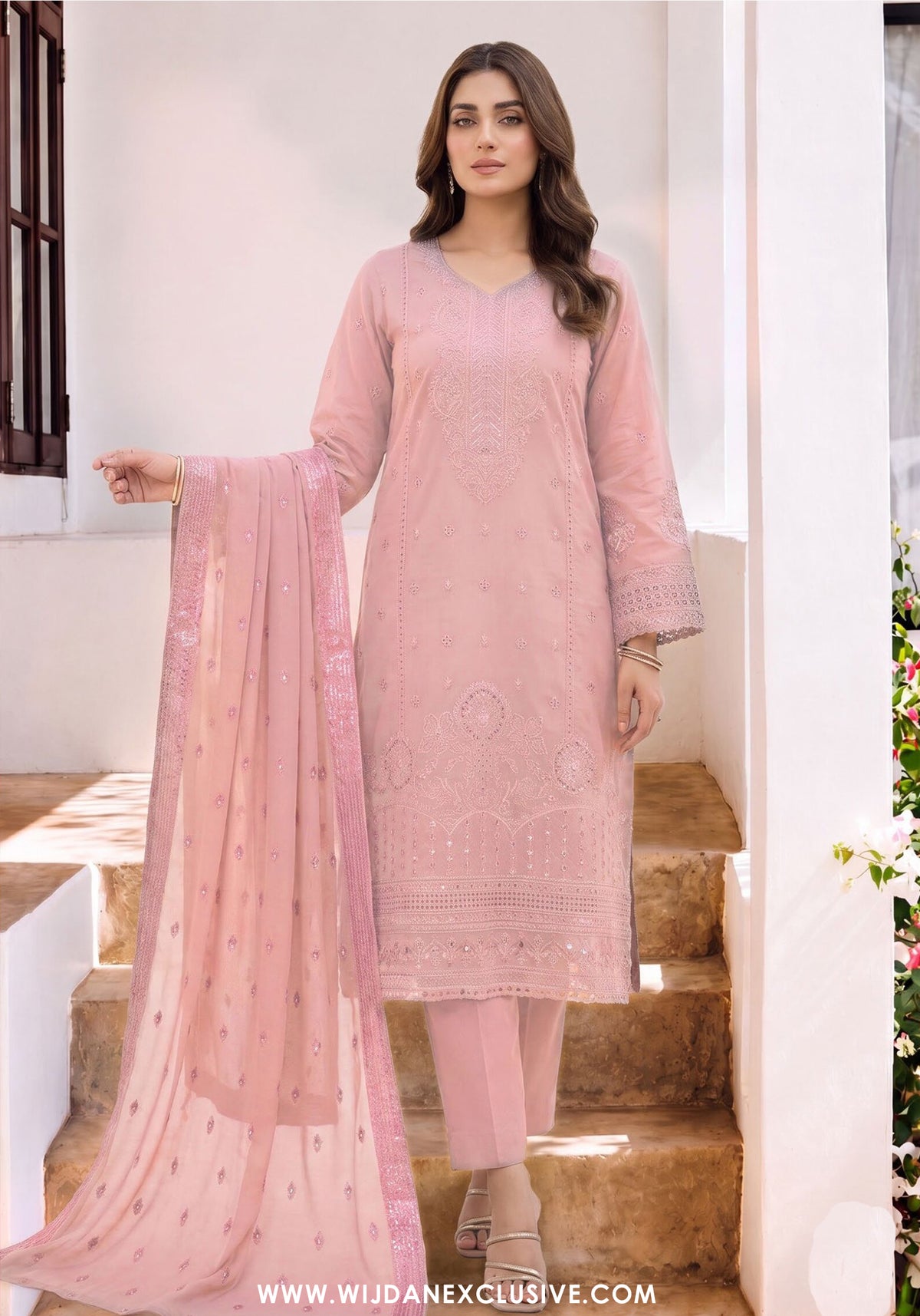 Chand Tara by Wijdan | Unstitched Exclusive Emb Cutdana Jacquard Collection'26 (D-06)