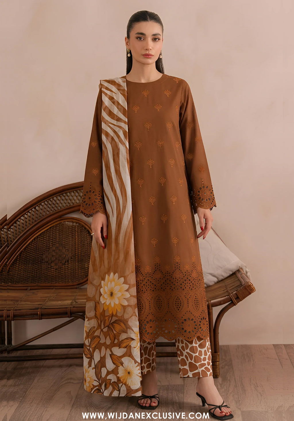 Jeem by  Amna  Khadija | Stitched Chikankari Lawn Collection - 2026 (D-06)