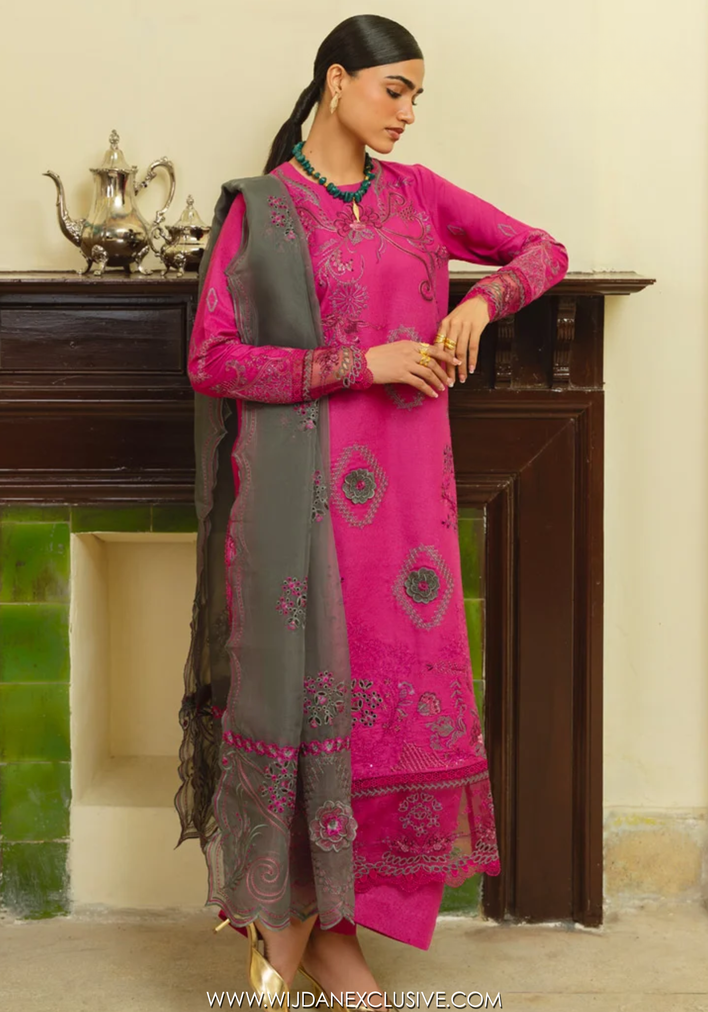 Izel by Marjjan | Unstitched Karandi Embroidered Collection - 2026 (MSK-03-B)