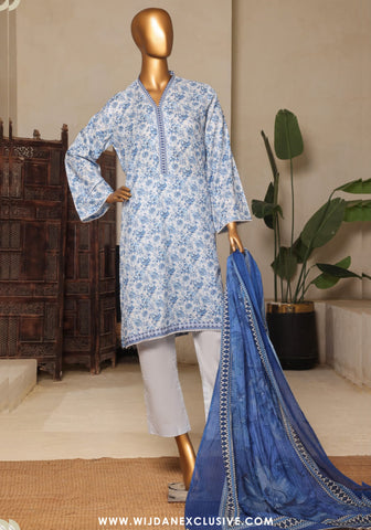 Bin Saeed Stitched Exclusive Printed 3PC Lawn Collection'25 Vol-11 D-06