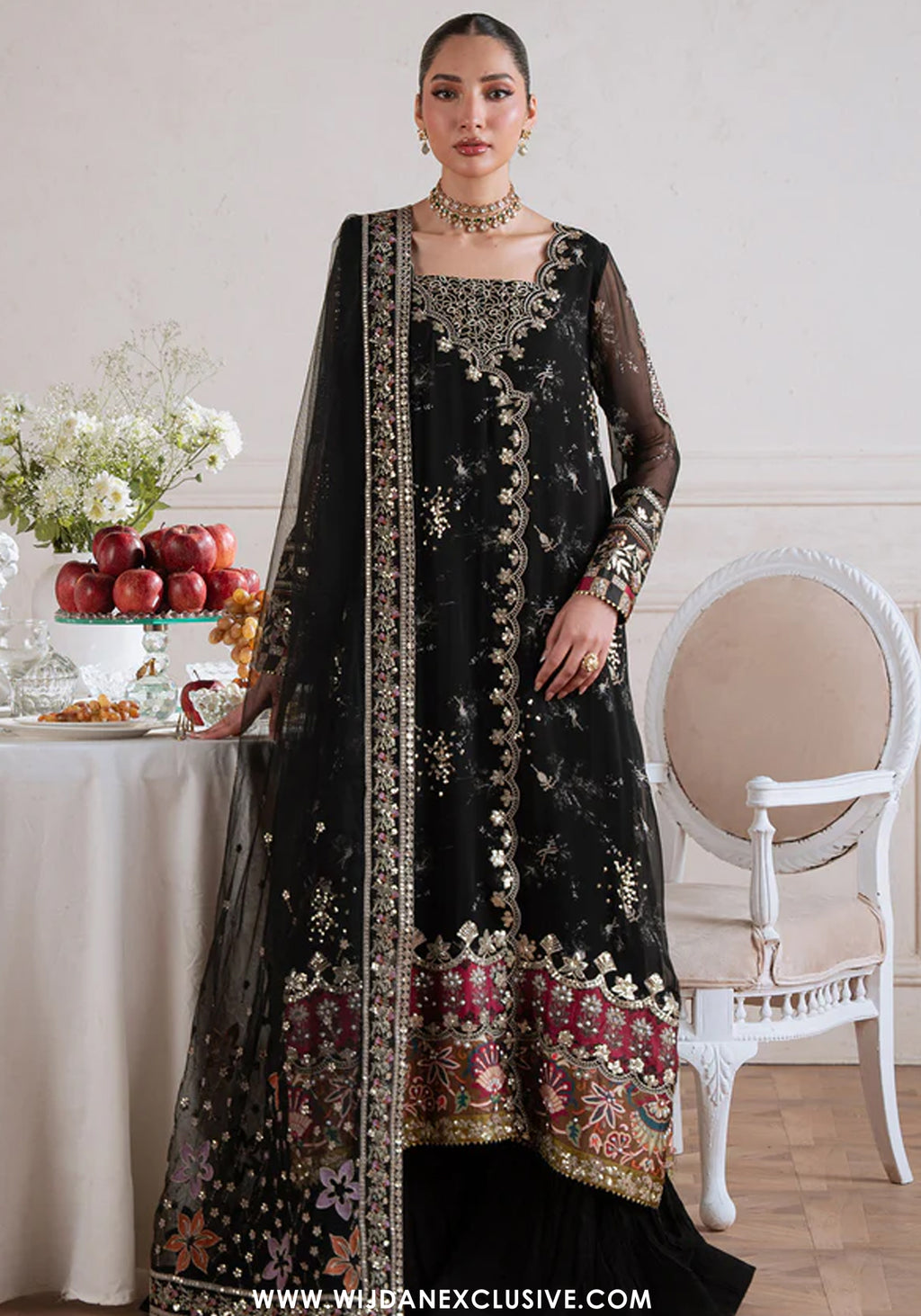 Amaya by Nureh  | Unstitched Embroidered Luxury Formal Chiffon Collection - 2026 (AM-42)