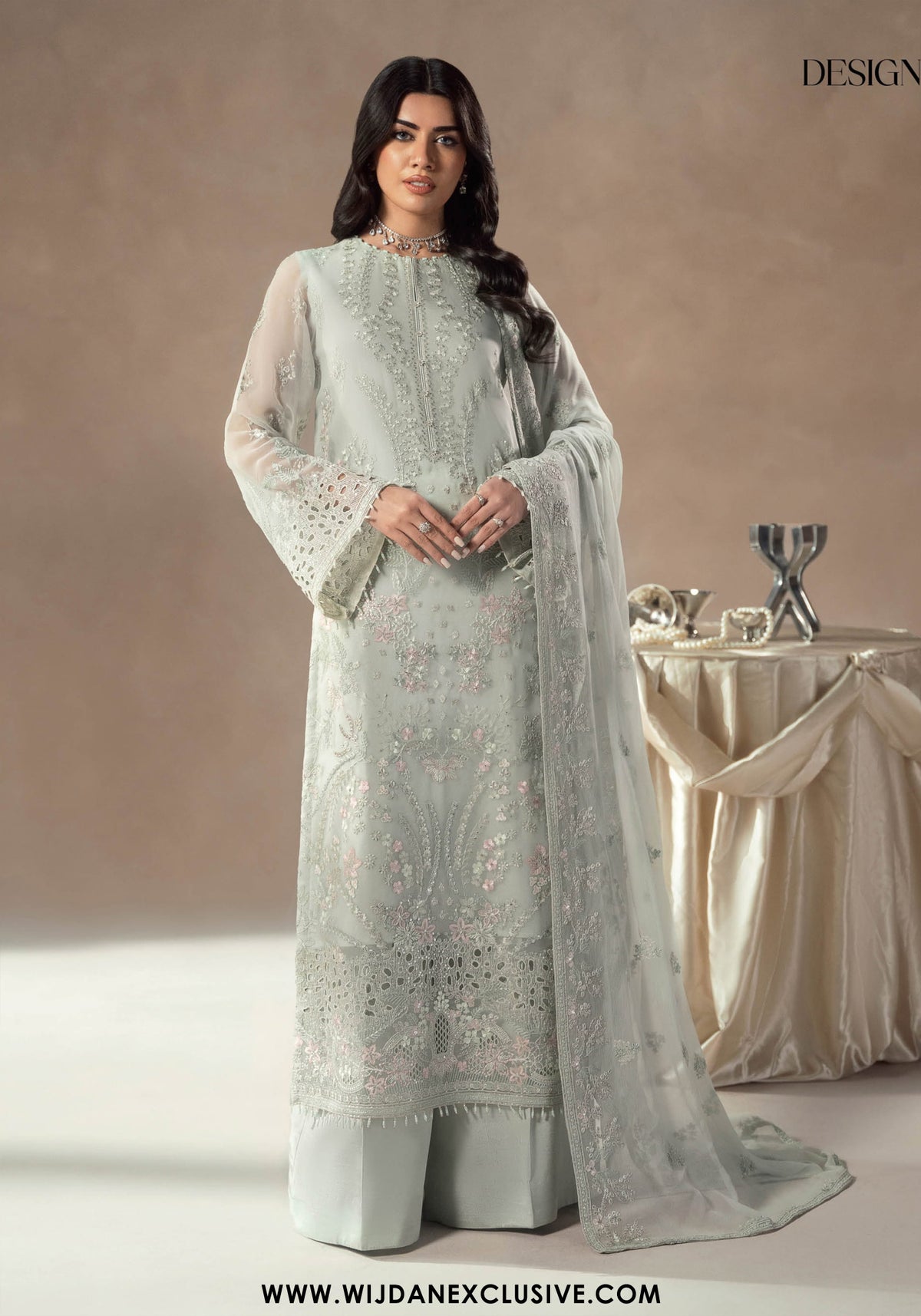 Afsanah by Lamisah | Unstitched Luxury Chiffon Formal Collection - 2025 (FROSTED SERENITY)