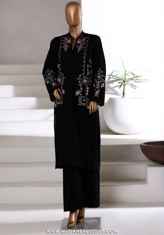 Sadabahar Vybe Stitched 2PC Co-Ords Winter Collection - 2025 (BLACK)