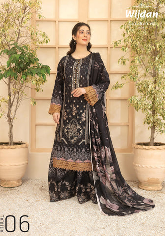 Plazo Digital Printed Bana Doria Lawn Collection'25 by Abisha D-06