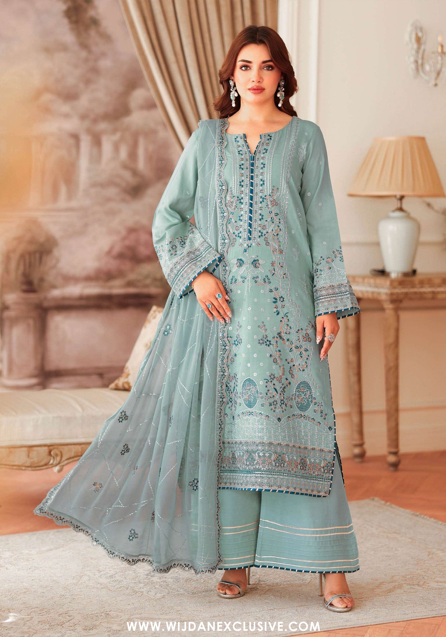 Aangan by Ramsha | Unstitched Rawsilk Vol-II Formal Collection - 2025 AA-204