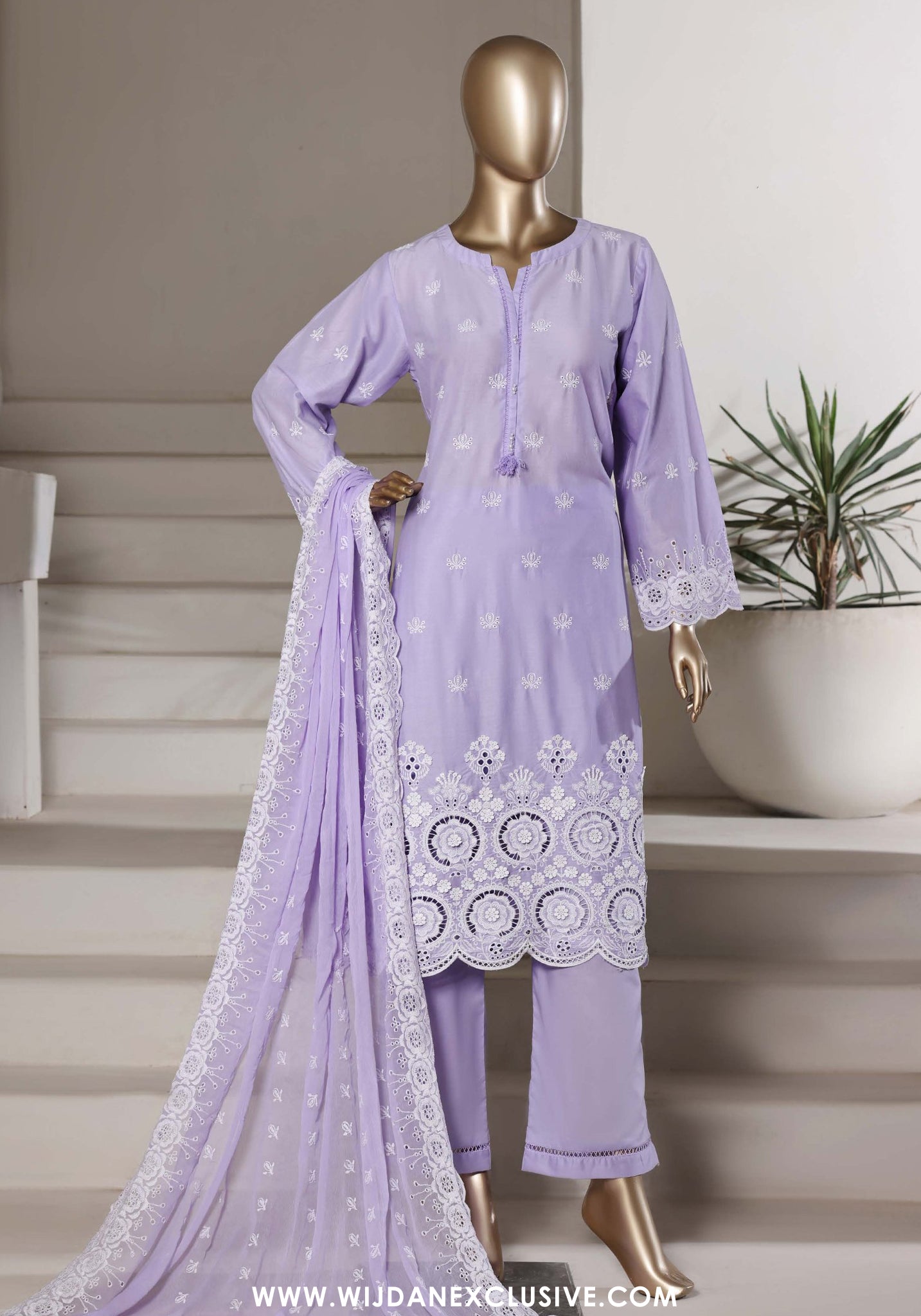 Sadabahar Chikankari Stitched Laser Work Vol-II Collection - 2026 (D-06)