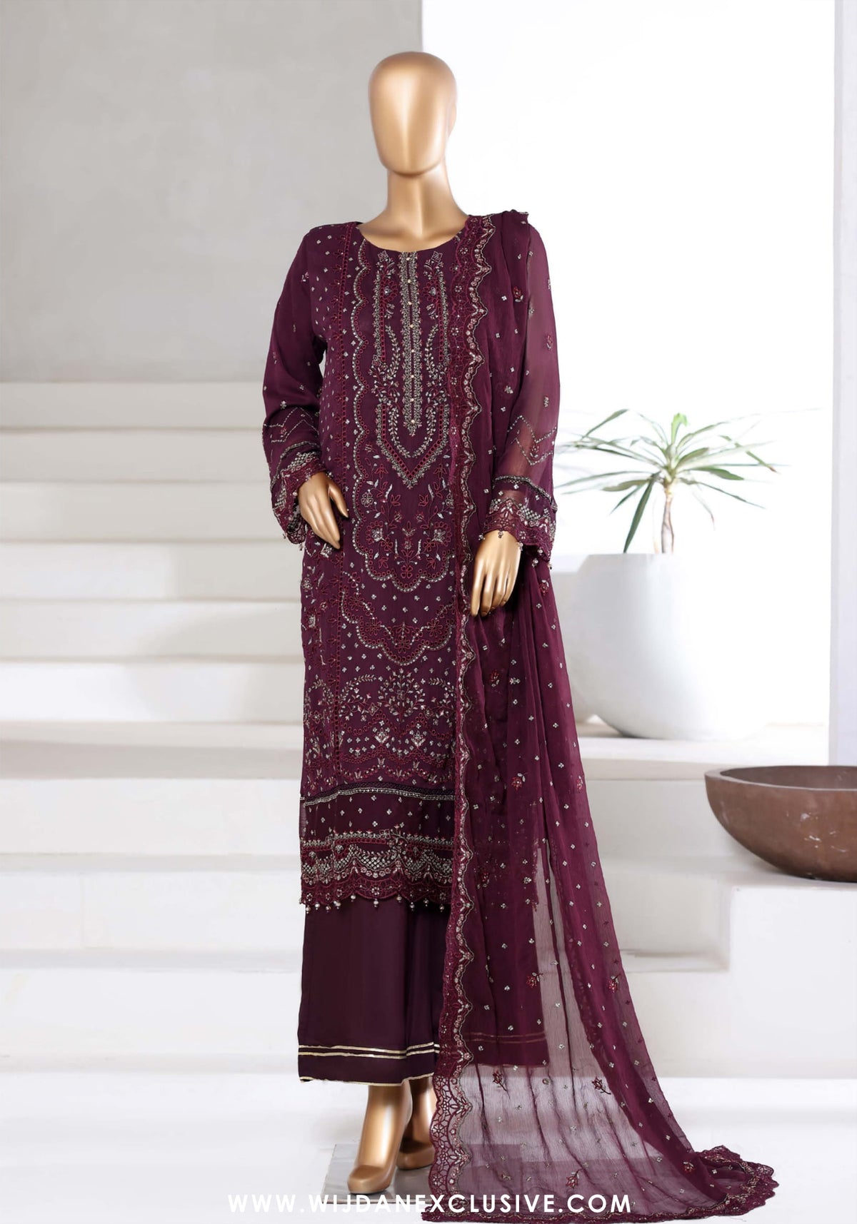 Afsanay by Sadabahar | Stitched Luxury Chiffon Vol-14 Collection - 2025 (PURPLE)