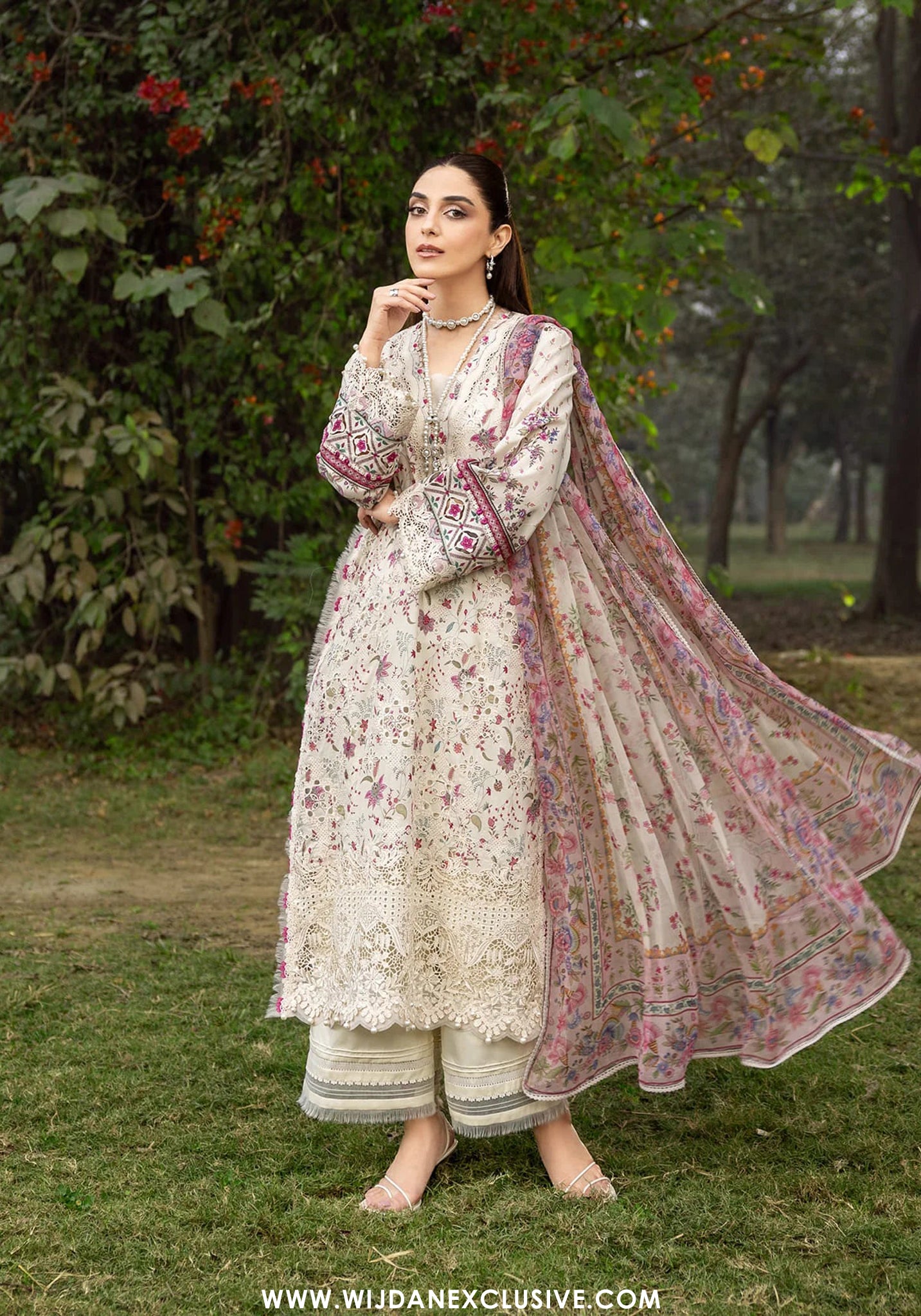 Elaf Chikankari Unstitched Print Collection - 2026 ERC-5A MEHR