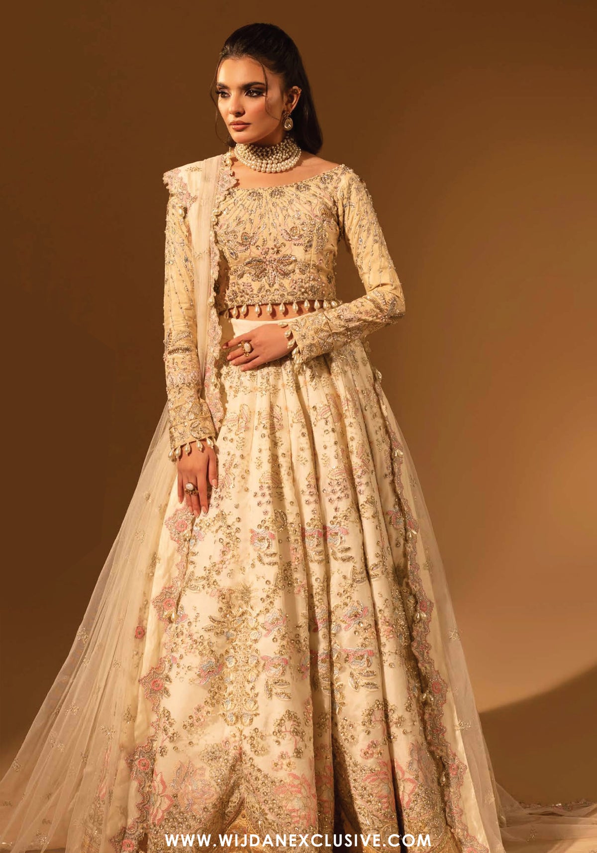 Aylin Unstitched Silk Hand Work Collection (SILKN BEIGE)