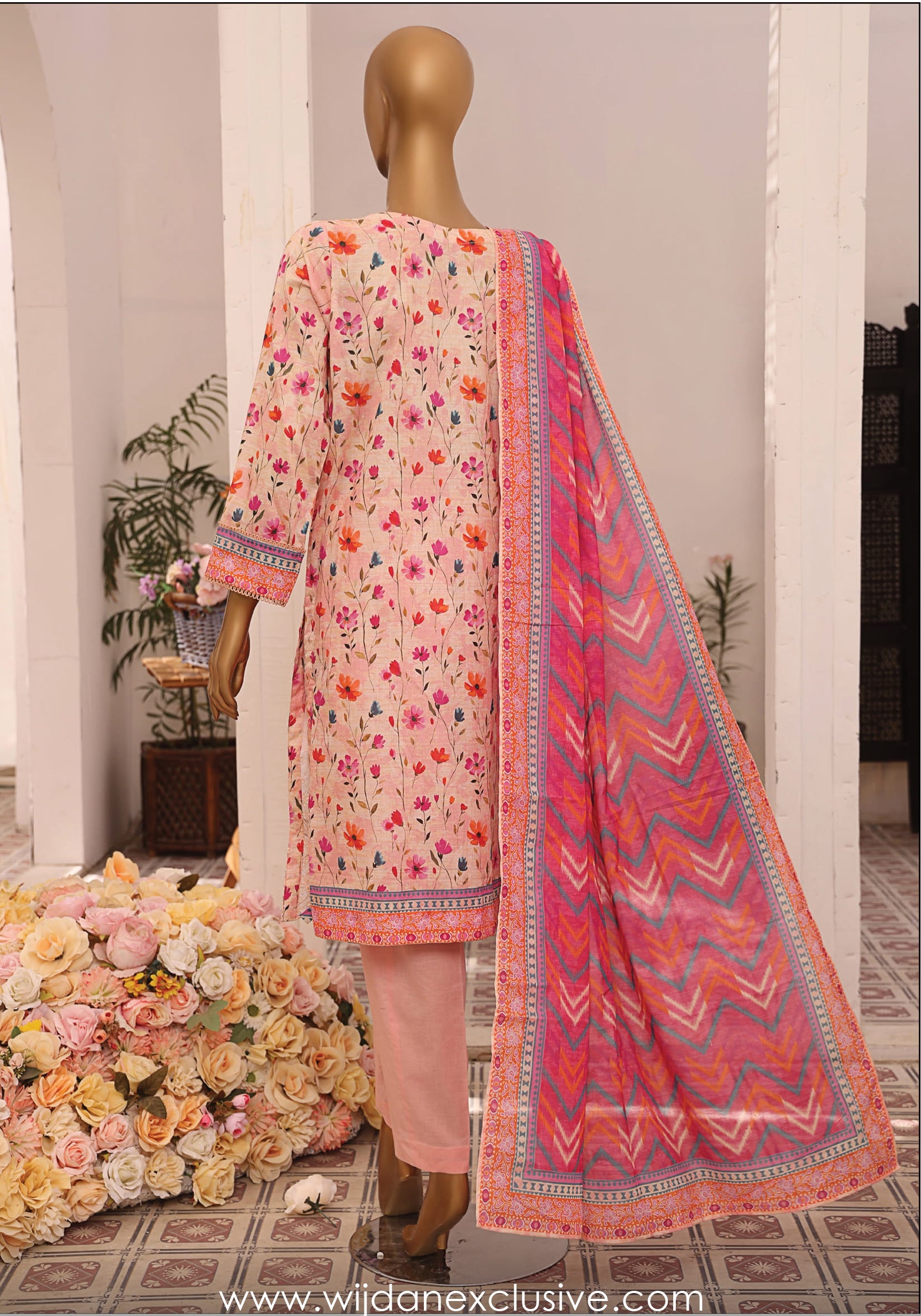 HZ Asasa Embroidered Printed Lawn Collection Vol-02 D-06