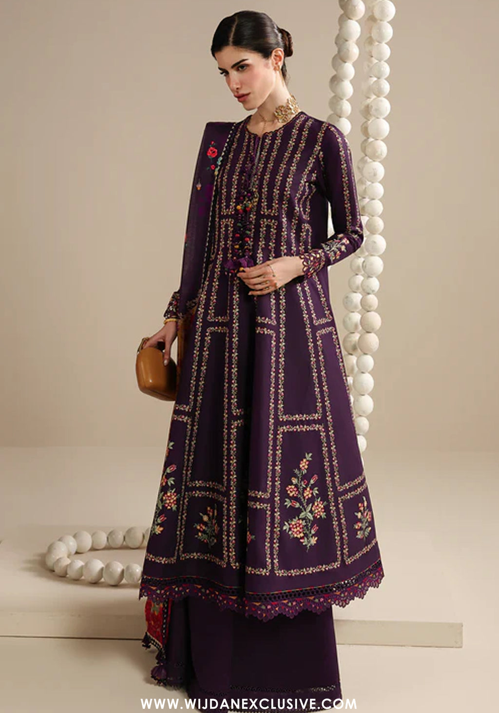 Iris by Jazmin | Unstitched Embroidered Luxury Lawn Collection - 2026 (D-06)