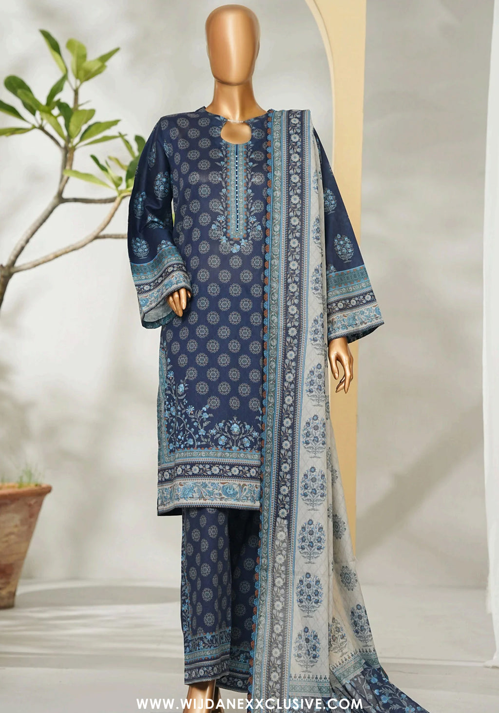 Bin Saeed Stitched Exclusive Printed Lawn Vol-VI Collection - 2026 (D-06)