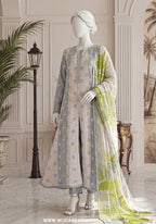 A Flowy Cut by HZ Textile | Stitched Printed & Emb Silk Collection'26 (D-06)