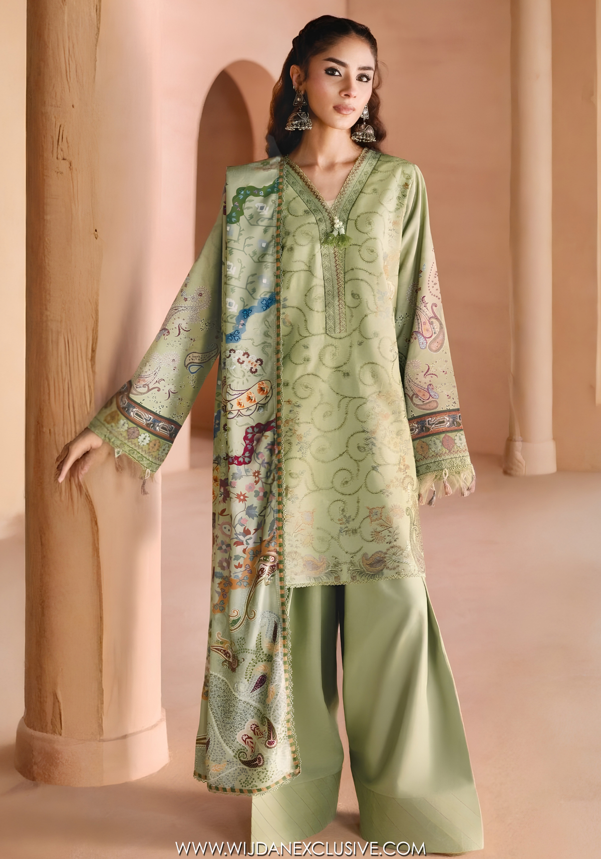One Nation by Florent | Unstitched Printed & Embroidered Viscose Collection'26 (NURI)