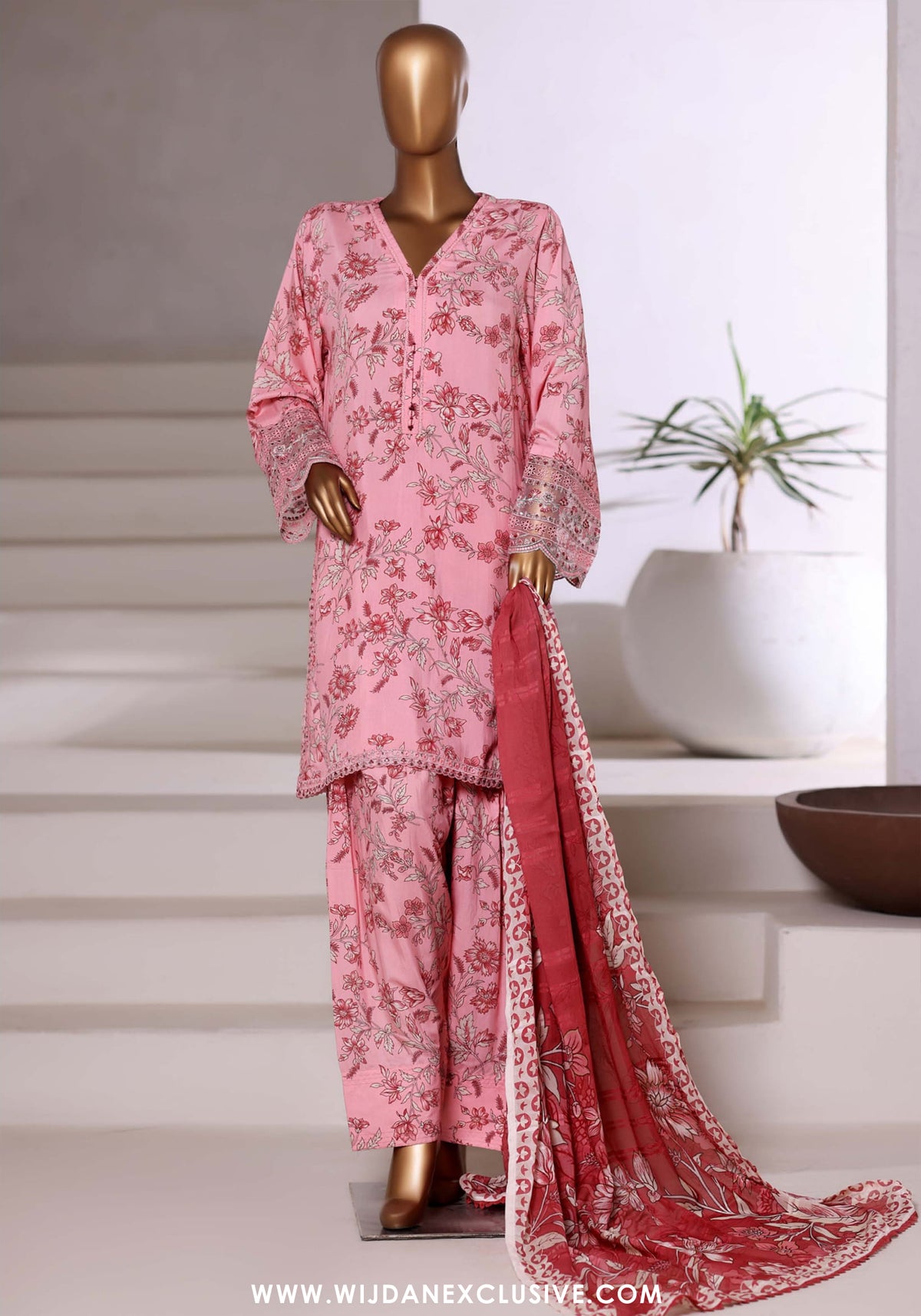 Malika by Sadabahar | Stitched Viscose Farshi Shalwar Vol-II Collection - 2025 (PINK)
