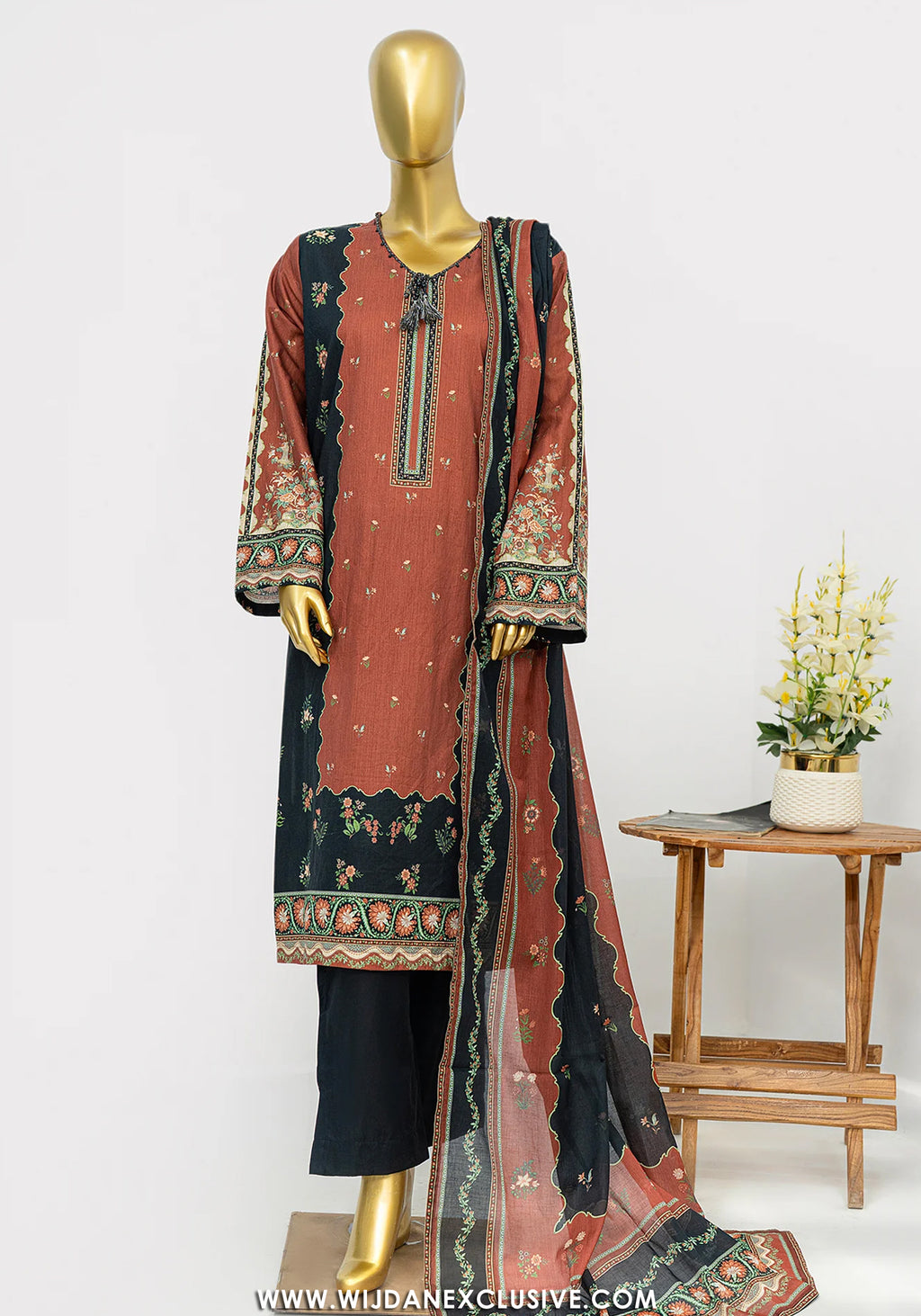 Bin Saeed Stitched Exclusive Printed Lawn Vol-09 Collection – 2026 (D-06)