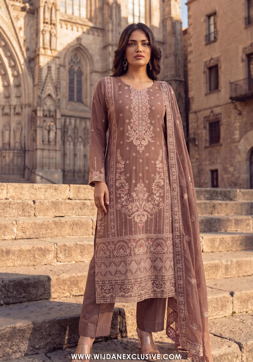 Dhamak by Wijdan | Unstitched Exclusive Formal Bana Dora Embroidered Collection - 2026 (D-06)