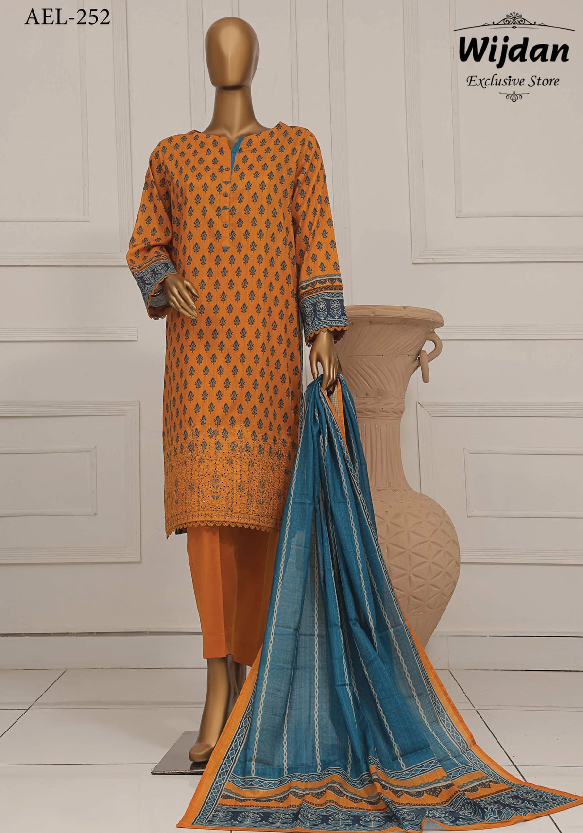 HZ Asasa Embroidered Digital Printed Lawn Collection'25 D-06