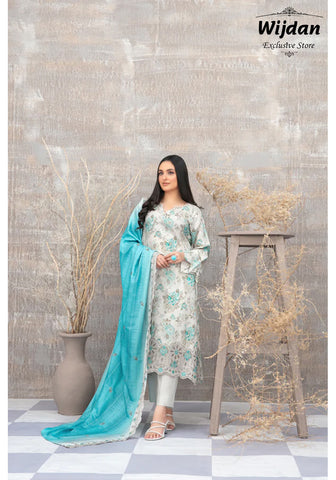 Zule Digital Printed Zari Viscose Collection'24 by Tawakkal D-06