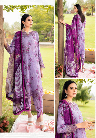 Rangrez Luxury Lawn Collection'25 Vol-06 by Ramsha N-606