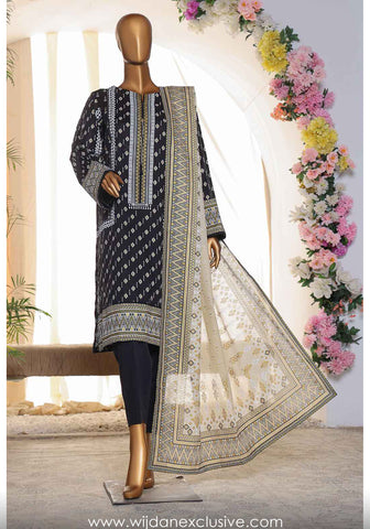 HZ Exclusive Printed Slub Lawn Collection'25 D-06