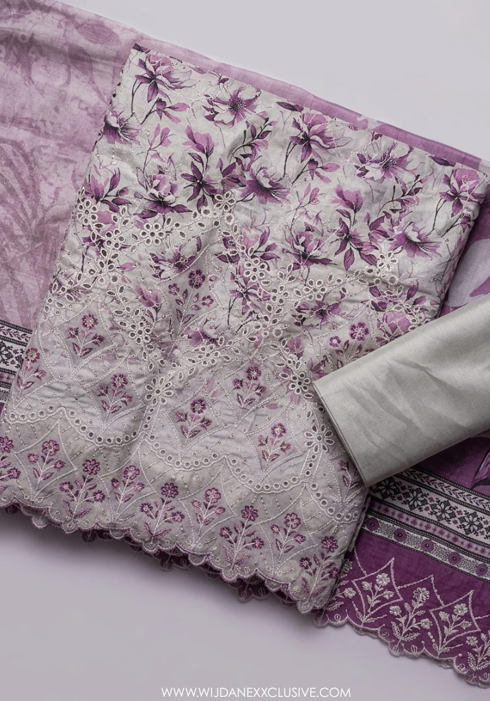 Bin saeed Unstitched Embroidered Vol-02 Collection - 2026 (D-07)