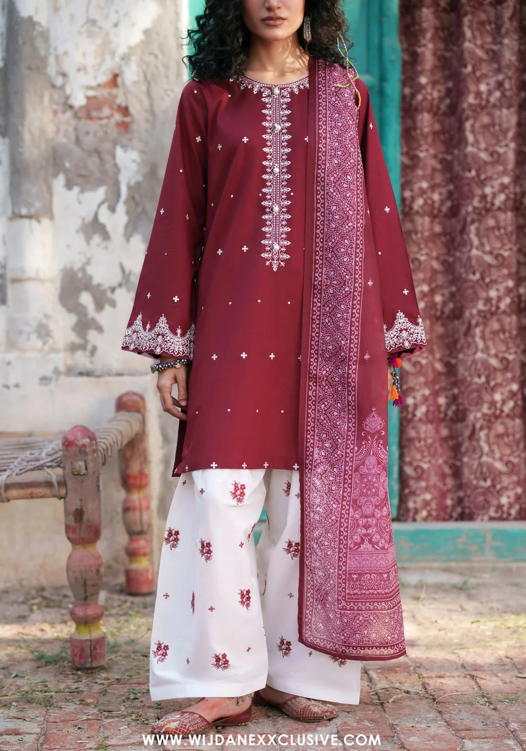 Casual Lite Her Stitched Embroidered Summer Cotton Lawn Collection - 2026 (D-06)