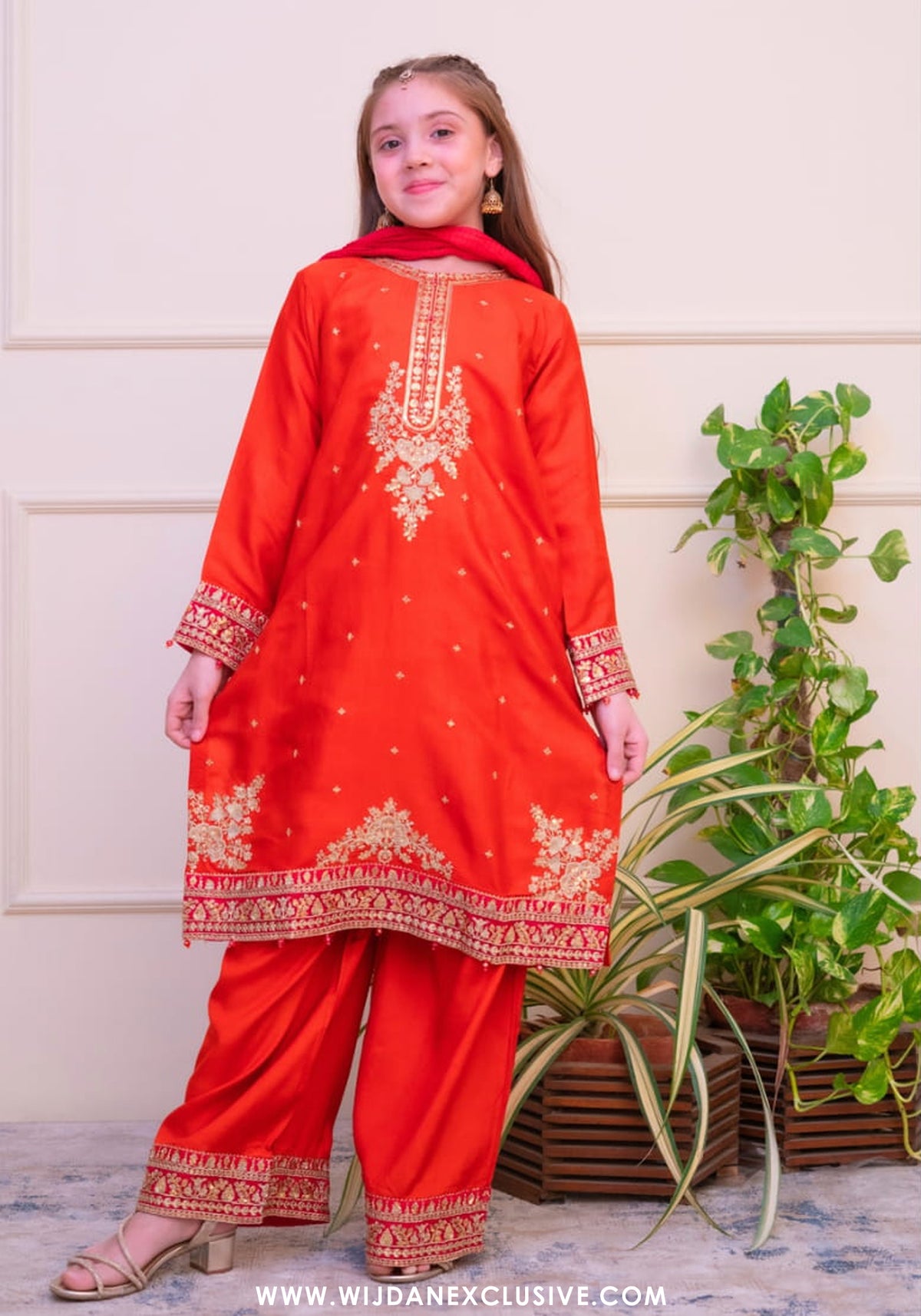 Shanzey Stitched Luxe Embroidered Silk Edit Collection - 2025 (RUST)