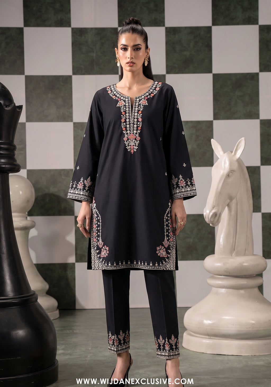 Allure by Wijdan | Stitched 2pc Embroidered Lawn Collection - 2026 (D-06)
