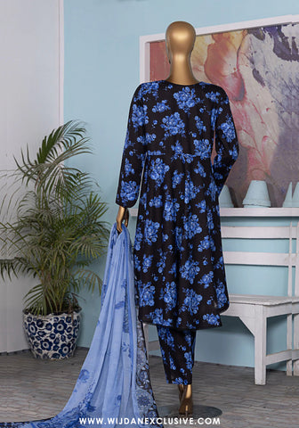 HZ Linen Wintry Unstitched 3PC Printed Collection - 2025 LWP-1312