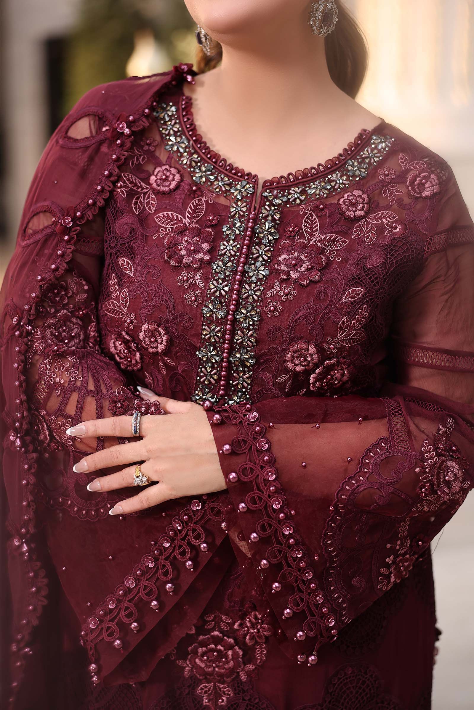 Tea Affair by Maria.B | Unstitched Formal Embroidered Chiffon Collection - 2026 (D-08)