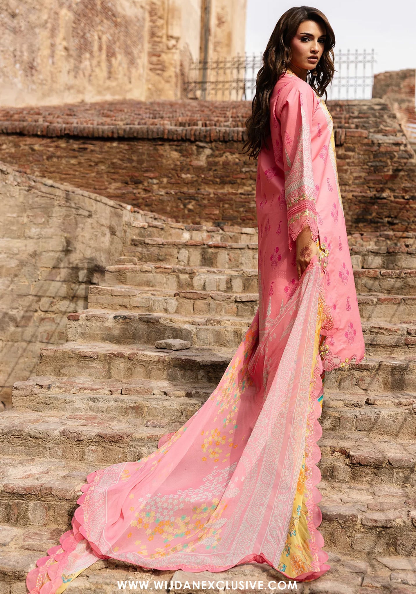 Charizma Chunri Unstitched Embroidered Lawn Vol-01 Collection - 2026 (CHN6-08)