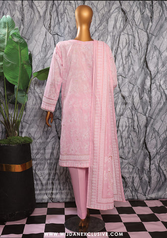 HZ Exclusive Unstitched Mid Summer Embroidered Slub Lawn - 2025 EMC-27