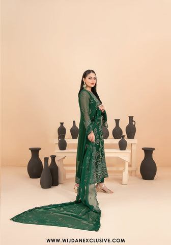 Saiyaara by Tawakkal | Semi-Stitched Fancy Embroidered Chiffon Collection - 2025 D-4232