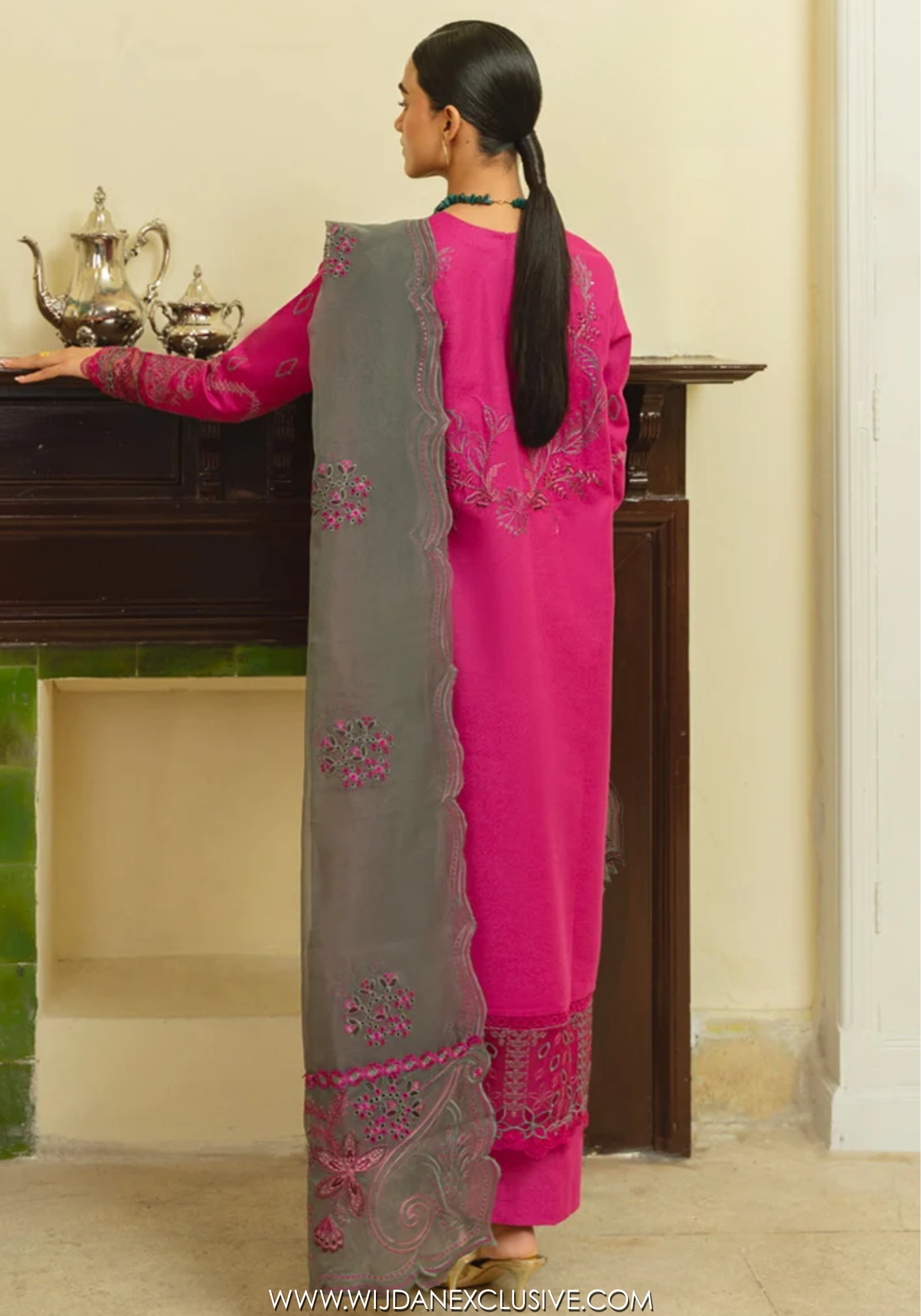 Izel by Marjjan | Unstitched Karandi Embroidered Collection - 2026 (MSK-03-B)
