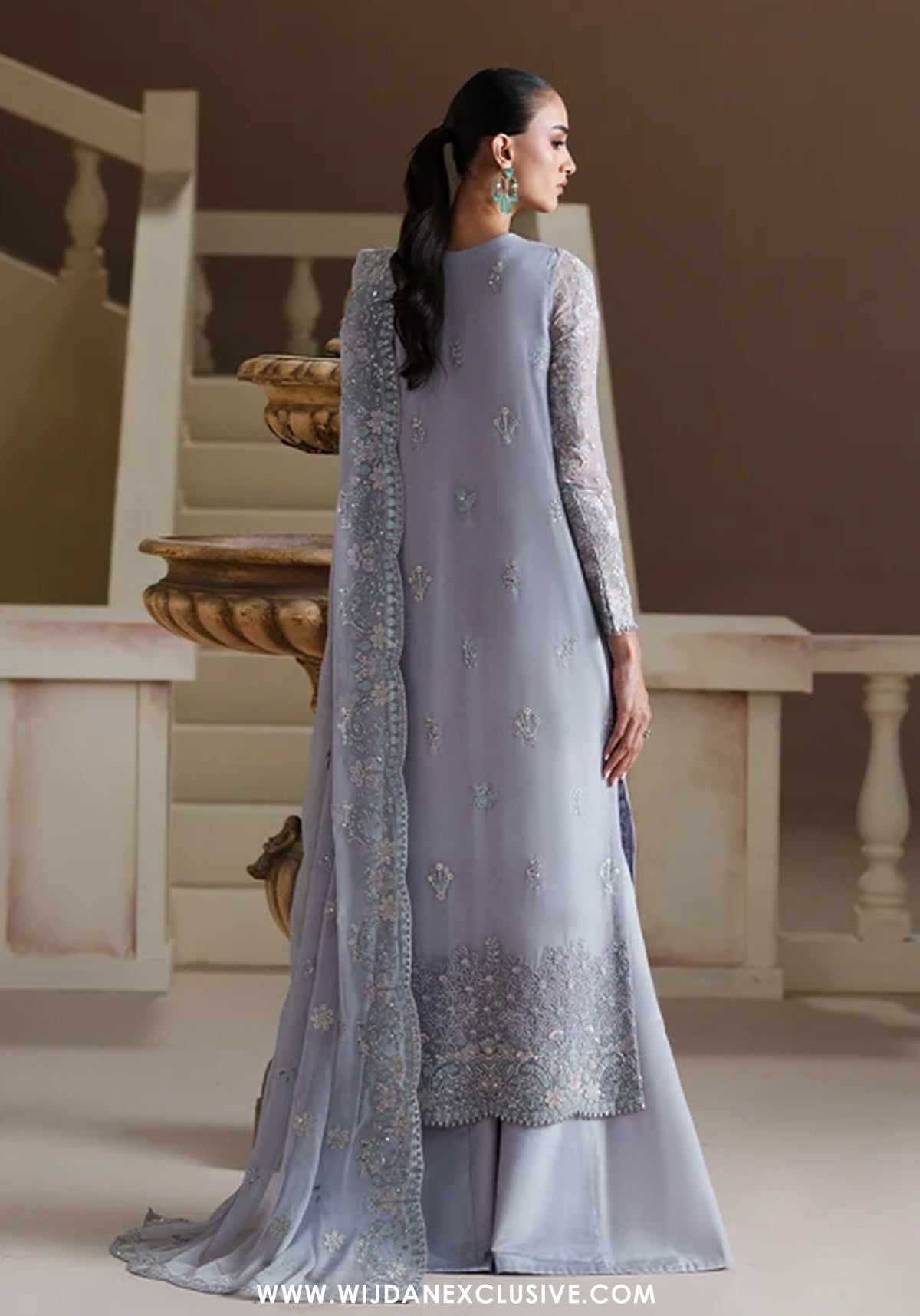 Modern Heirloom by Emaan Adeel | Unstitched Emb Chiffon Formal'26 (BLUE VERSE)