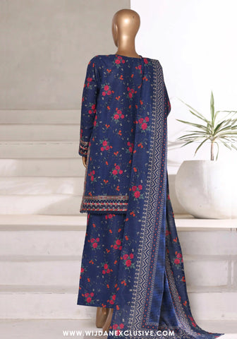 Sadabahar Malika Stitched Embroidered Khaddar Collection - 2025 (BLUE)
