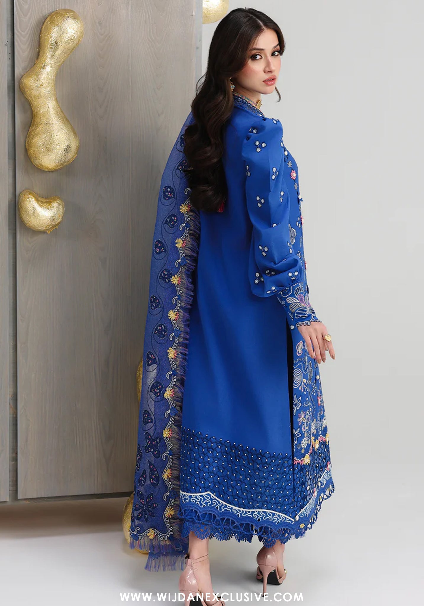 Qalamkar Unstitched Embroidered Festive Lawn Collection - 2026 (EMINA)