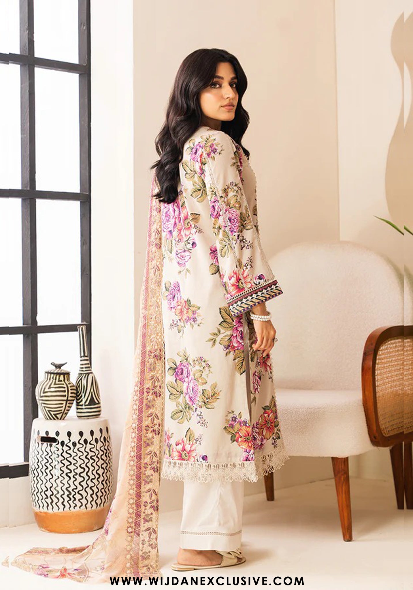 Ehaab Unstitched Printed Lawn Collection D-430