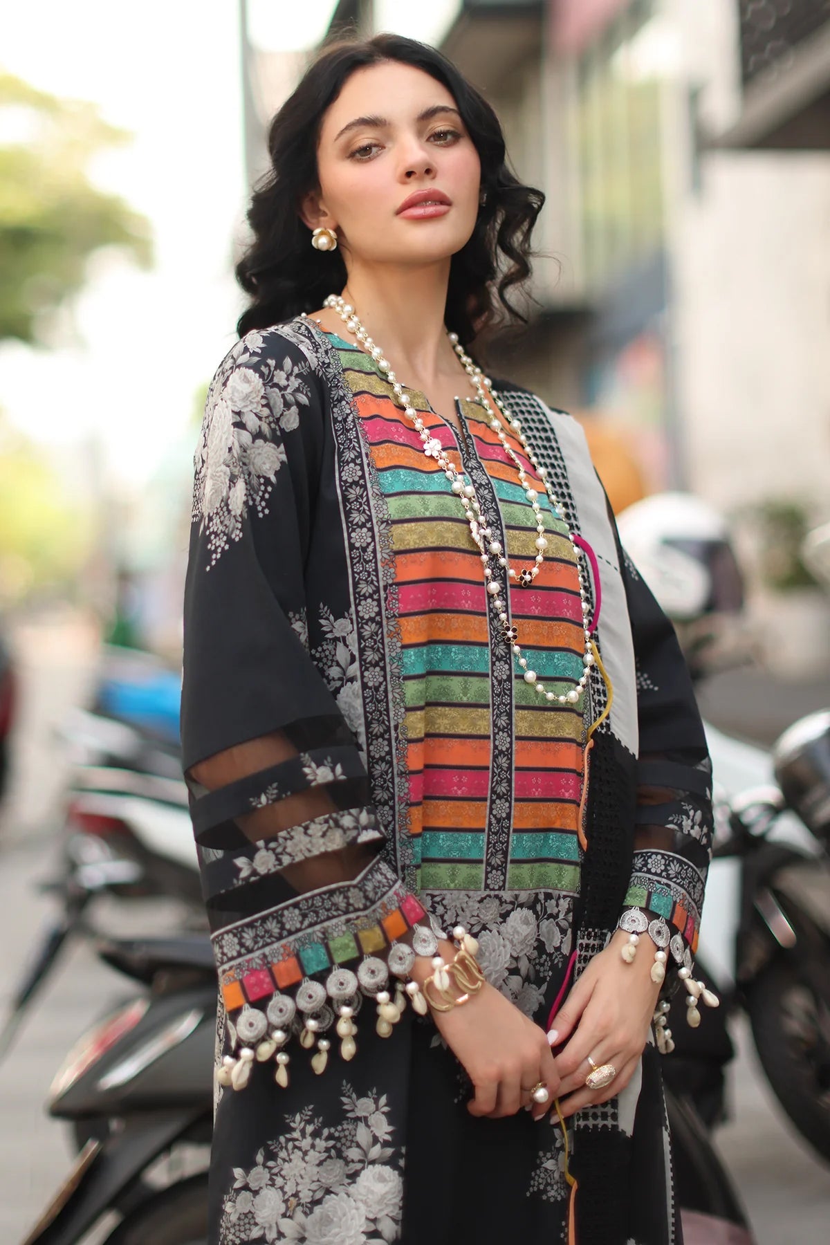 Charizma Signature Unstitched Embroidered Lawn Vol-01 Collection - 2026 (CS6-06)